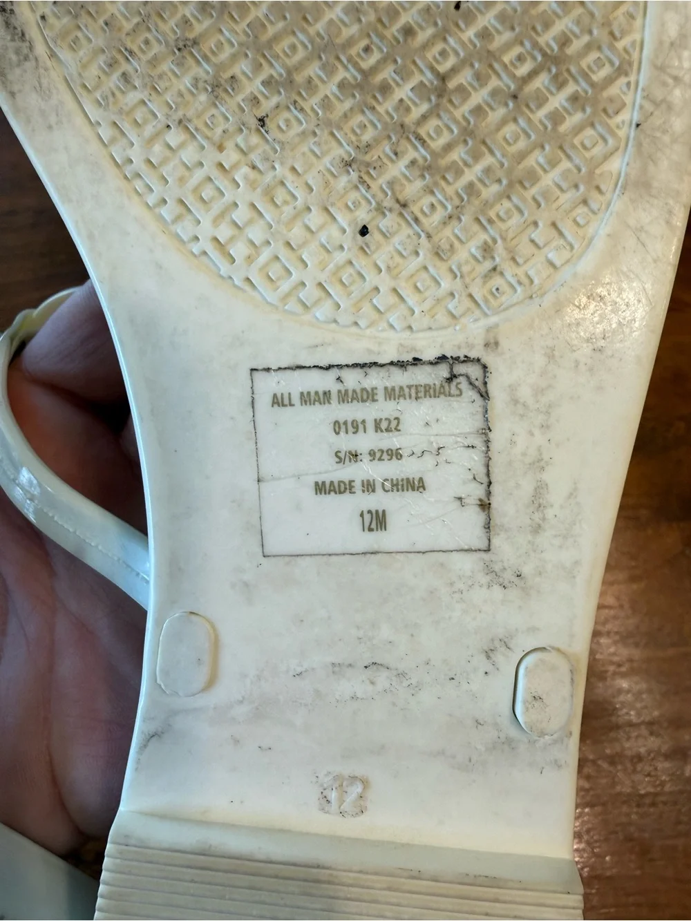 Tory Burch Ivory White Mini Miller Jelly Thong Sandals Sz 12